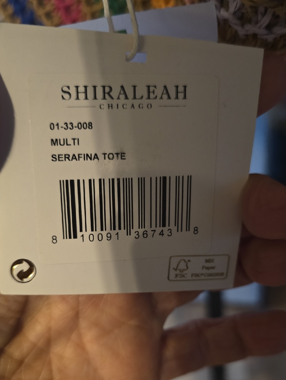 Shiraleah Multi Serafina Tote Tag